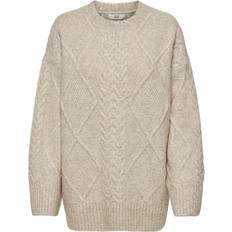 Beige - Dame - Striktrøjer Sweatere JdY Knitted Pullover - Jdysilja