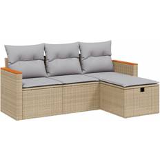 Günstig Lounge-Sets Garten Sofagarnitur mit Kissen 4-tlg Lounge-Set