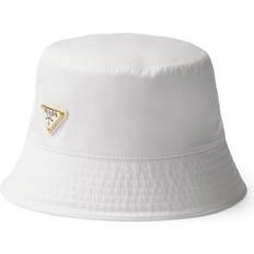 White Hats Prada Re-Nylon Bucket Hat - White