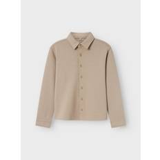 Beige Skjortor Name It Rymmo Overshirt - Weathered Teak