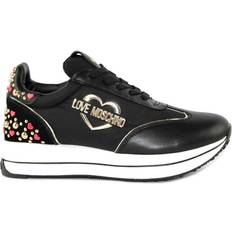 Love Moschino Trainers Love Moschino Sorte Studded Sneakers - Black