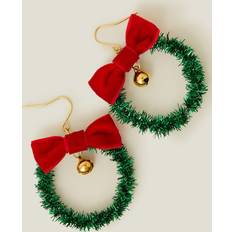 Green Jewellery Accessorize Christmas Wreath Earrings - Green