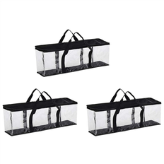 Exogio 3X Large Clear Holds DVD CD Storage Holder Easy Zip Closure Carry Bag Organizer