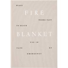 Multifärgade Filtar Printworks Fire Blanket Filt Svart, Beige