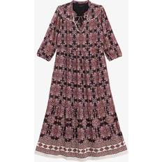 IKKS Raspberry Boho-print Woven Maxi Dress - Raspberry