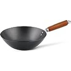 Ken Hom Kolstål Wokpanna 27 cm med Platt Botten