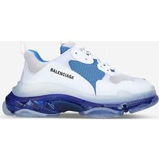 Balenciaga Triple S Leather Mesh Trainers - White/Navy