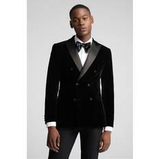 Antique Rogue Slim Fit Tuxedo Suit Jacket - Black