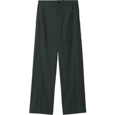 Burberry Green Trousers & Shorts Burberry Pressed Crease Cotton Trousers - Green