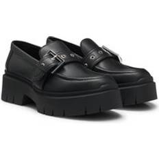 Loafers HUGO Faux-Leather Loafers With Buckle Strap