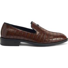 Giuseppe Zanotti Low Shoes Giuseppe Zanotti Imrham Crocodile Effect Loafers - Brown