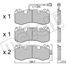 Fordonsdelar Metelli Bromsbeläggsats 22-1202-0 MASERATI Levante SUV