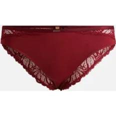 HUGO BOSS Elastane/Lycra/Spandex Knickers HUGO BOSS Bianca Lace Brief - Dark Red