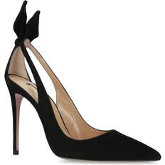 Aquazzura Suede Bow Tie Pumps - Black