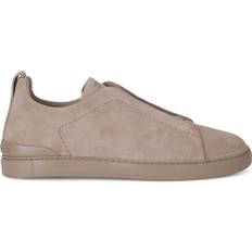 Zegna Women Trainers Zegna Suede Triple Stitch Sneakers - Grey