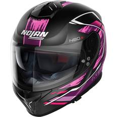 Nolan Pink Motorcycle Helmets Nolan N80-8 Thunderbolt N-Com Helmet, black-pink, for Men