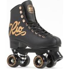 Adjustable Size Roller Skates Rio Roller Rose Quad Skates Black/Gold Kids