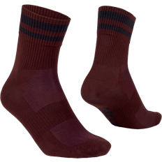 Röda Strumpor GripGrab Original Stripes Crew Strumpor - Dark Red