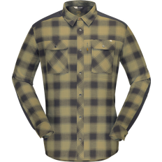 Norrøna Skjortor Norrøna Svalbard Flannel Shirt M Olive Drab Slate Grey