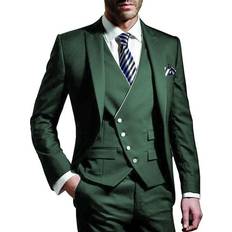 Green - Men Suits momohippo Men's Slim Fit Tuxedo Suit Set - Green