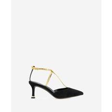 Kenneth Cole Umi T-Strap Suede Pump - Black