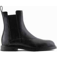 Emporio Armani Boots Emporio Armani Grained Leather Chelsea Boots