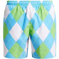 Lacoste Geometric Print Swim Shorts - Blue