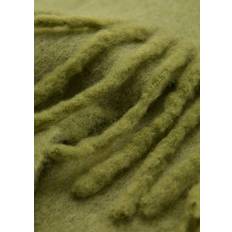 Women Scarfs Mango Fringed Wool-Blend Scarf - Green