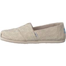 Mocassins Toms Youth Natural Daisy Metallic Slip-On Shoes - Beige