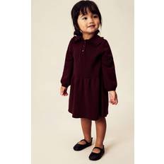 Long Sleeves Dresses Children's Clothing H&M Pointelle Knit Cotton Dress - Red