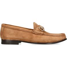 Brunello Cucinelli Suede Buckle Loafers - Beige