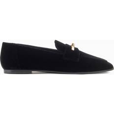 Emporio Armani Women Low Shoes Emporio Armani Velvet Loafers With Saddle