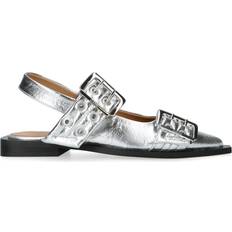 Polyurethane Ballerinas Ganni Ballerina Ballet Flats - Silver