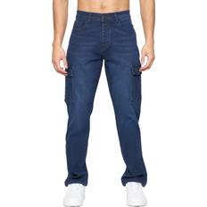 Steel Jeans Crosshatch Mens Kremtap Cargo Jeans - Dark Wash