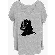 Children's Clothing Hot Topic Darth Vader Helmet Portrait T-Shirt Plus Size - Heather Green