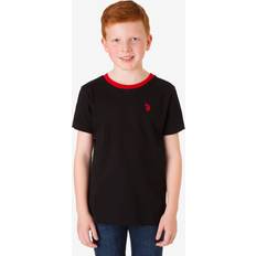 Tops U.S. Polo Assn. Boys Ringer Crew Neck T-Shirt - Black