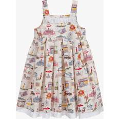 Powell Craft Girls Cotton Dress - Ivory