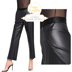 Wolford Trousers & Shorts Wolford Estella Leather Trousers - Black