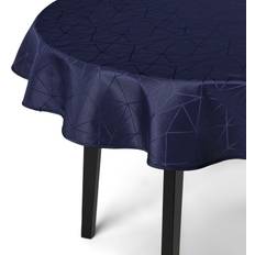 Ø140 bord Nordstrand Home Rund Jacquard Vævet Ø140 cm Dug Blå