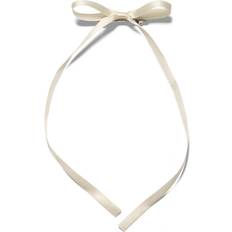 Mini Hair Clip With Bow White
