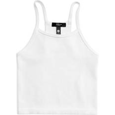 Children's Clothing Aqua Girls' Seamless Crop Tank Top - White