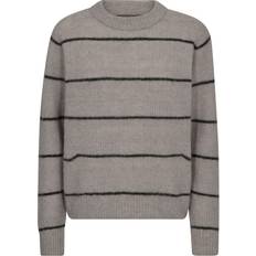 Mos Mosh Sweatere Mos Mosh Mmthora Slim Stripe - Grå/Meleret/Sort