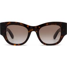Alexander McQueen Adult Sunglasses Alexander McQueen AM0420S Sunglasses - Havana