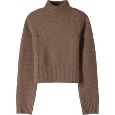 Clothing Bershka High Neck Jumper - Chocolate Brown