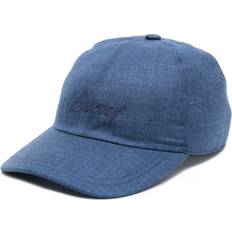 Cashmere Caps Brioni Logo Embroidered Baseball Cap - Blue