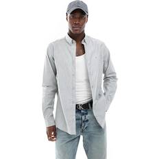 Calvin Klein Gröna Skjortor Calvin Klein Randig Oxfordskjorta - Ljusgrön/A