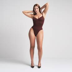 Red Shapewear & Under Garments Skims Thong Bodysuit - Red