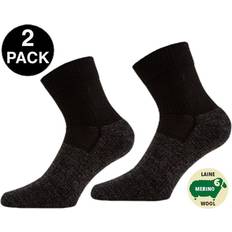 Norfolk Merino Wool Quarter Length Walking Socks - Black