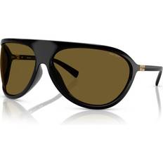 Miu Miu Adult Sunglasses Miu Miu Stilige Solbriller Med Mørkebrune Linser - Black