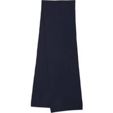 Harrods Cashmere Ribbed Scarf - Navy